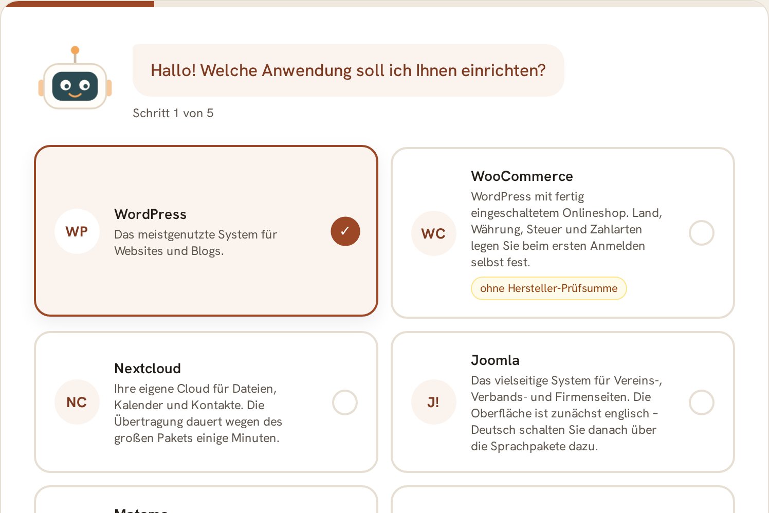 Der Anwendungsassistent im Kundencenter