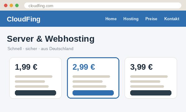 Screenshot von CloudFing